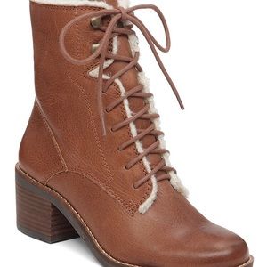 Lucky Brd.Cambreen Fx Shearling  LaceUp Lthr Boots